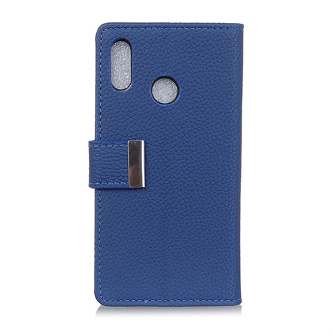 Coque Portefeuille Livre Cuir Etui Clapet L06 pour Asus Zenfone Max ZB555KL Bleu