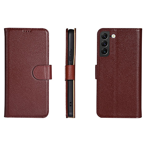Coque Portefeuille Livre Cuir Etui Clapet L06 pour Samsung Galaxy S23 Plus 5G Vin Rouge