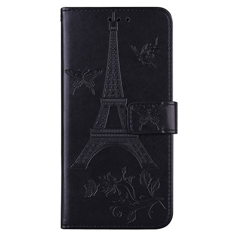 Coque Portefeuille Livre Cuir Etui Clapet L06 pour Sony Xperia 8 Noir