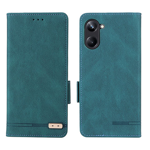 Coque Portefeuille Livre Cuir Etui Clapet L06Z pour Realme 10 Pro 5G Vert