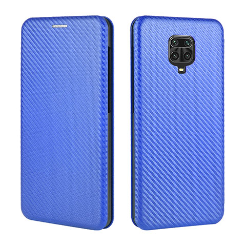 Coque Portefeuille Livre Cuir Etui Clapet L06Z pour Xiaomi Redmi Note 9 Pro Bleu