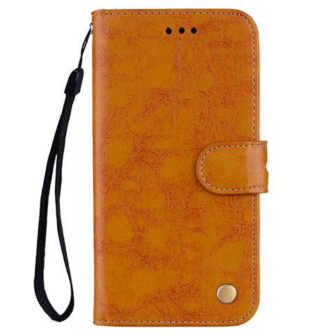 Coque Portefeuille Livre Cuir Etui Clapet L07 pour Huawei P20 Lite Orange