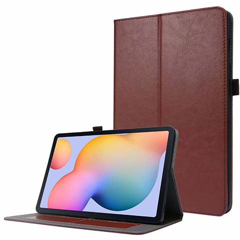 Coque Portefeuille Livre Cuir Etui Clapet L07 pour Samsung Galaxy Tab S7 11 Wi-Fi SM-T870 Marron