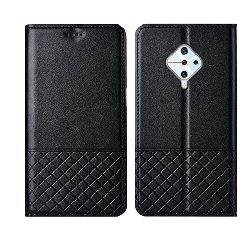 Coque Portefeuille Livre Cuir Etui Clapet L07 pour Vivo S1 Pro Noir
