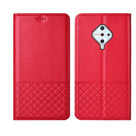 Coque Portefeuille Livre Cuir Etui Clapet L07 pour Vivo X50 Lite Rouge