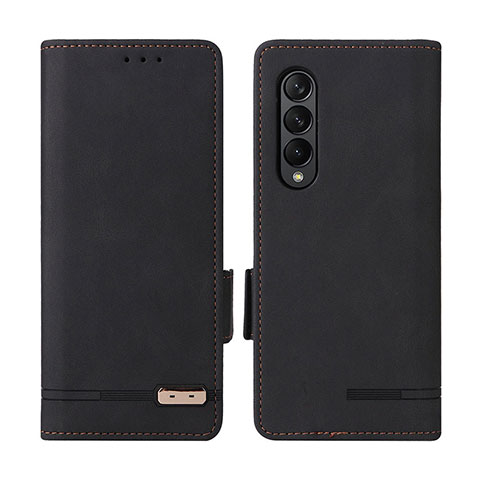 Coque Portefeuille Livre Cuir Etui Clapet L07Z pour Samsung Galaxy Z Fold3 5G Noir