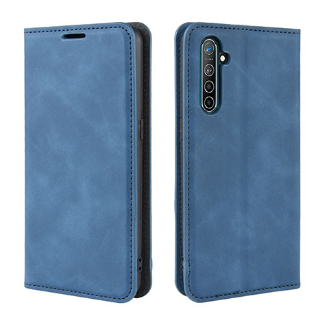 Coque Portefeuille Livre Cuir Etui Clapet L08 pour Oppo K5 Bleu