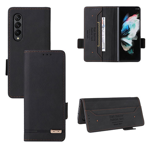 Coque Portefeuille Livre Cuir Etui Clapet L08Z pour Samsung Galaxy Z Fold4 5G Noir