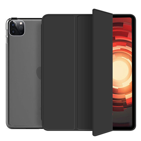 Coque Portefeuille Livre Cuir Etui Clapet L10 pour Apple iPad Pro 12.9 (2020) Noir
