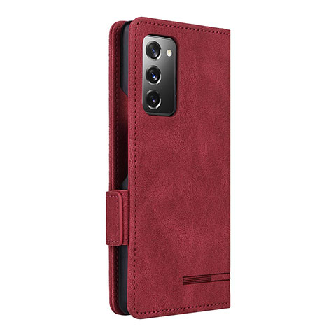 Coque Portefeuille Livre Cuir Etui Clapet L10Z pour Samsung Galaxy Z Fold2 5G Rouge