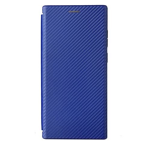 Coque Portefeuille Livre Cuir Etui Clapet L12Z pour Samsung Galaxy S21 Ultra 5G Bleu