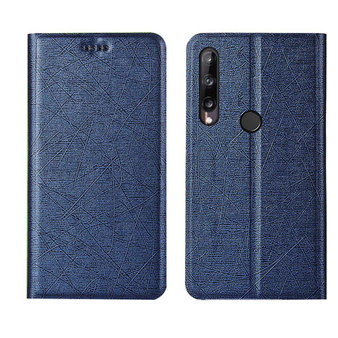 Coque Portefeuille Livre Cuir Etui Clapet L15 pour Huawei P40 Lite E Bleu