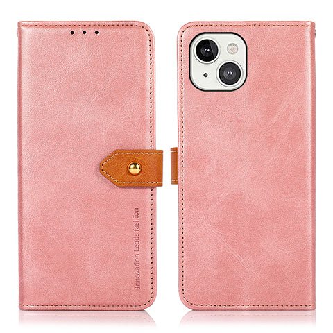 Coque Portefeuille Livre Cuir Etui Clapet L29 pour Apple iPhone 14 Or Rose