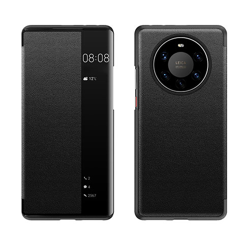 Coque Portefeuille Livre Cuir Etui Clapet LF1 pour Huawei Mate 40 Pro+ Plus Noir