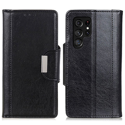 Coque Portefeuille Livre Cuir Etui Clapet M01L pour Samsung Galaxy S21 Ultra 5G Noir