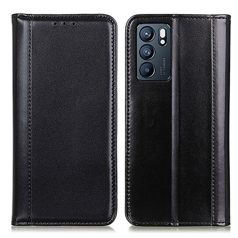 Coque Portefeuille Livre Cuir Etui Clapet M05L pour Oppo Reno6 5G Noir