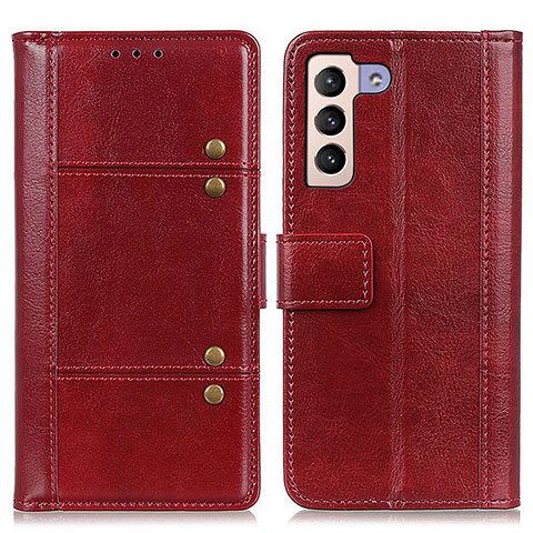 Coque Portefeuille Livre Cuir Etui Clapet M06L pour Samsung Galaxy S21 FE 5G Rouge