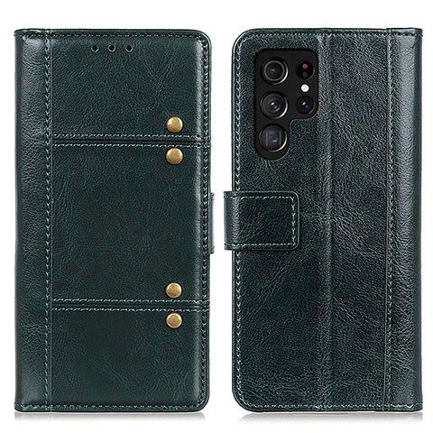 Coque Portefeuille Livre Cuir Etui Clapet M06L pour Samsung Galaxy S21 Ultra 5G Vert