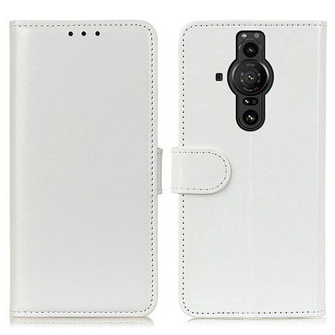 Coque Portefeuille Livre Cuir Etui Clapet M07L pour Sony Xperia PRO-I Blanc