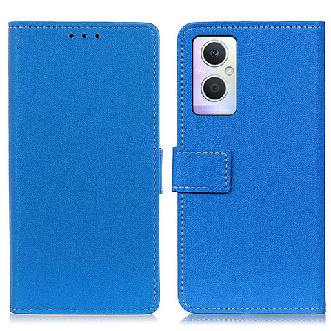 Coque Portefeuille Livre Cuir Etui Clapet M08L pour Oppo Reno8 Lite 5G Bleu