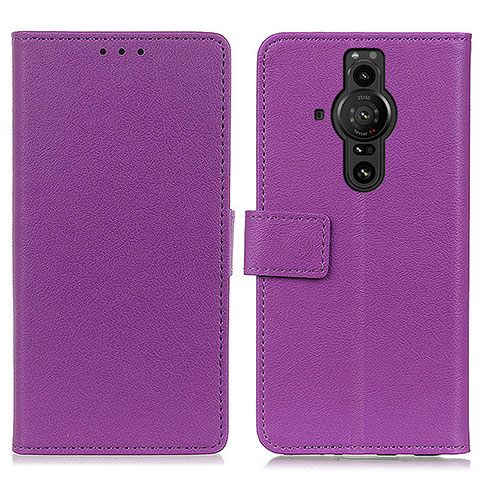 Coque Portefeuille Livre Cuir Etui Clapet M08L pour Sony Xperia PRO-I Violet