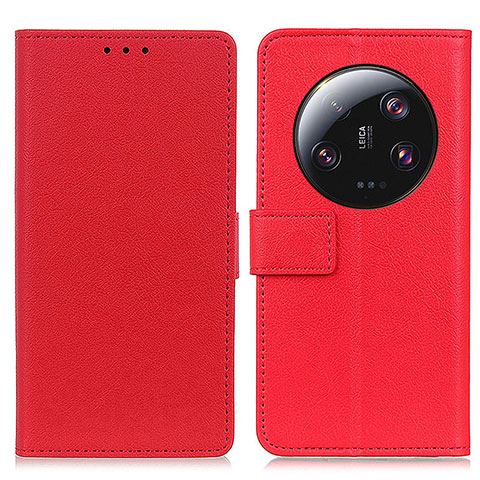 Coque Portefeuille Livre Cuir Etui Clapet M08L pour Xiaomi Mi 13 Ultra 5G Rouge