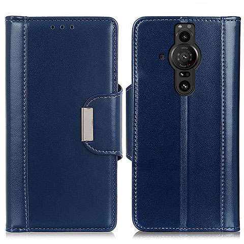 Coque Portefeuille Livre Cuir Etui Clapet M13L pour Sony Xperia PRO-I Bleu