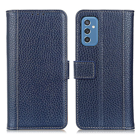 Coque Portefeuille Livre Cuir Etui Clapet M14L pour Samsung Galaxy M52 5G Bleu