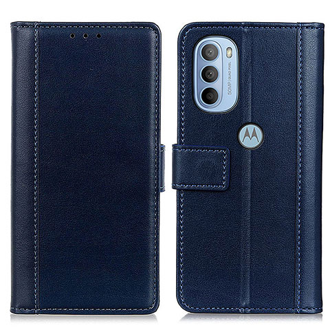 Coque Portefeuille Livre Cuir Etui Clapet N02P pour Motorola Moto G41 Bleu