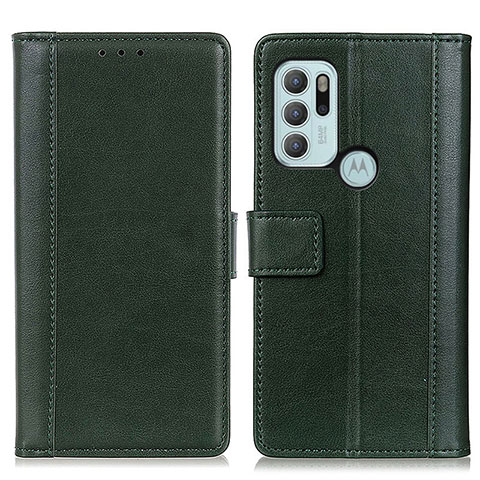 Coque Portefeuille Livre Cuir Etui Clapet N02P pour Motorola Moto G60s Vert