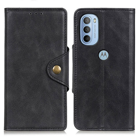 Coque Portefeuille Livre Cuir Etui Clapet N03P pour Motorola Moto G41 Noir