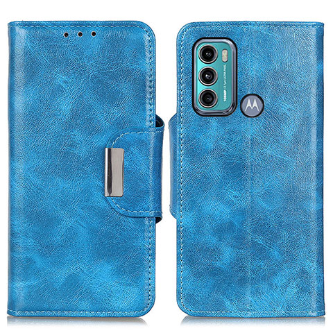 Coque Portefeuille Livre Cuir Etui Clapet N04P pour Motorola Moto G60 Bleu Ciel