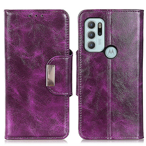 Coque Portefeuille Livre Cuir Etui Clapet N04P pour Motorola Moto G60s Violet