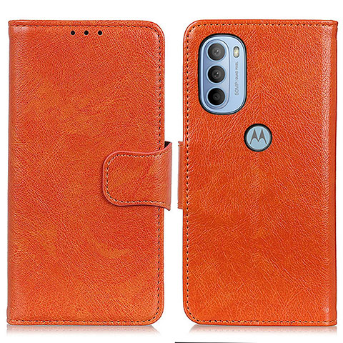 Coque Portefeuille Livre Cuir Etui Clapet N05P pour Motorola Moto G41 Orange