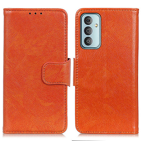 Coque Portefeuille Livre Cuir Etui Clapet N05P pour Samsung Galaxy M13 4G Orange
