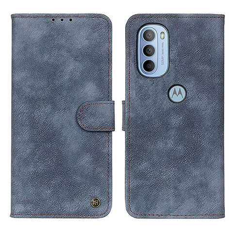 Coque Portefeuille Livre Cuir Etui Clapet N06P pour Motorola Moto G41 Bleu