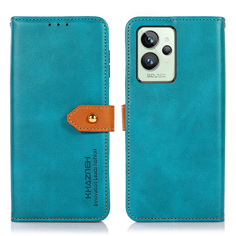 Coque Portefeuille Livre Cuir Etui Clapet N07P pour Realme GT2 Pro 5G Cyan