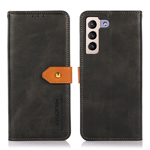 Coque Portefeuille Livre Cuir Etui Clapet N07P pour Samsung Galaxy S21 FE 5G Noir