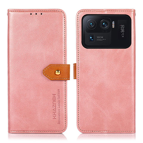 Coque Portefeuille Livre Cuir Etui Clapet N07P pour Xiaomi Mi 11 Ultra 5G Rose