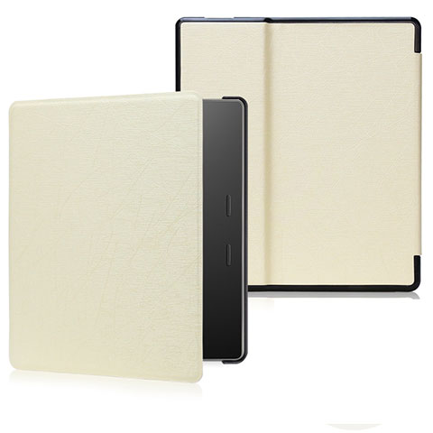 Coque Portefeuille Livre Cuir Etui Clapet pour Amazon Kindle Oasis 7 inch Or