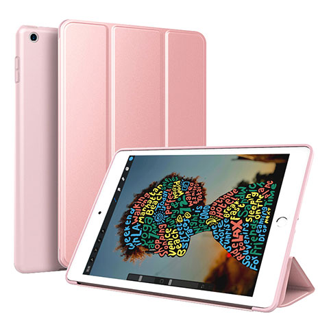 Coque Portefeuille Livre Cuir Etui Clapet pour Apple iPad Mini 5 (2019) Or Rose