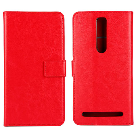 Coque Portefeuille Livre Cuir Etui Clapet pour Asus Zenfone 2 ZE551ML ZE550ML Rouge