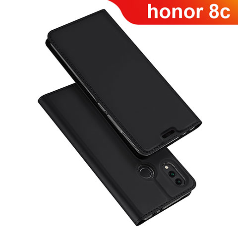 Coque Portefeuille Livre Cuir Etui Clapet pour Huawei Honor Play 8C Noir