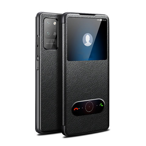Coque Portefeuille Livre Cuir Etui Clapet pour Huawei Honor Play4 Pro 5G Noir