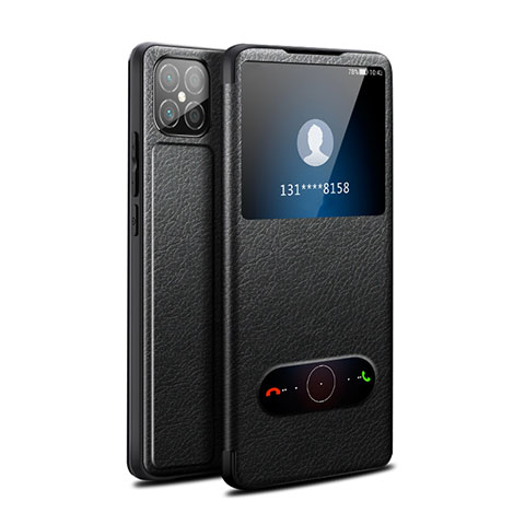 Coque Portefeuille Livre Cuir Etui Clapet pour Huawei Nova 8 SE 5G Noir