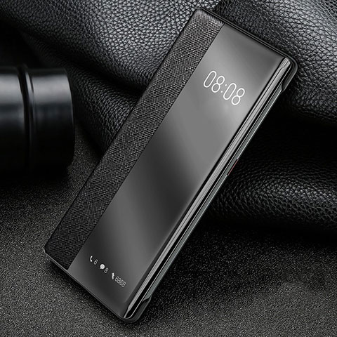 Coque Portefeuille Livre Cuir Etui Clapet pour Huawei P40 Noir