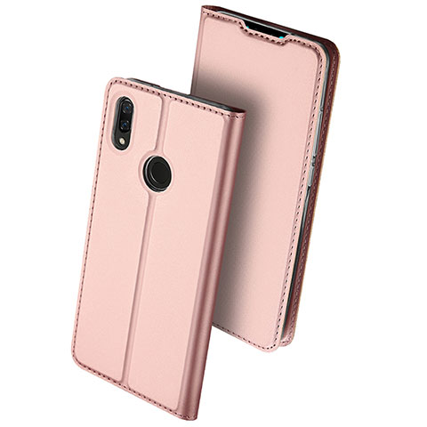 Coque Portefeuille Livre Cuir Etui Clapet pour Huawei Y9 (2019) Or Rose