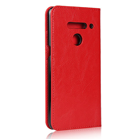 Coque Portefeuille Livre Cuir Etui Clapet pour LG V50 ThinQ 5G Rouge