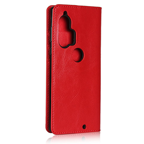 Coque Portefeuille Livre Cuir Etui Clapet pour Motorola Moto Edge Plus Rouge
