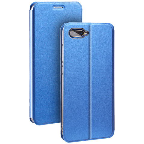 Coque Portefeuille Livre Cuir Etui Clapet pour Oppo RX17 Neo Bleu